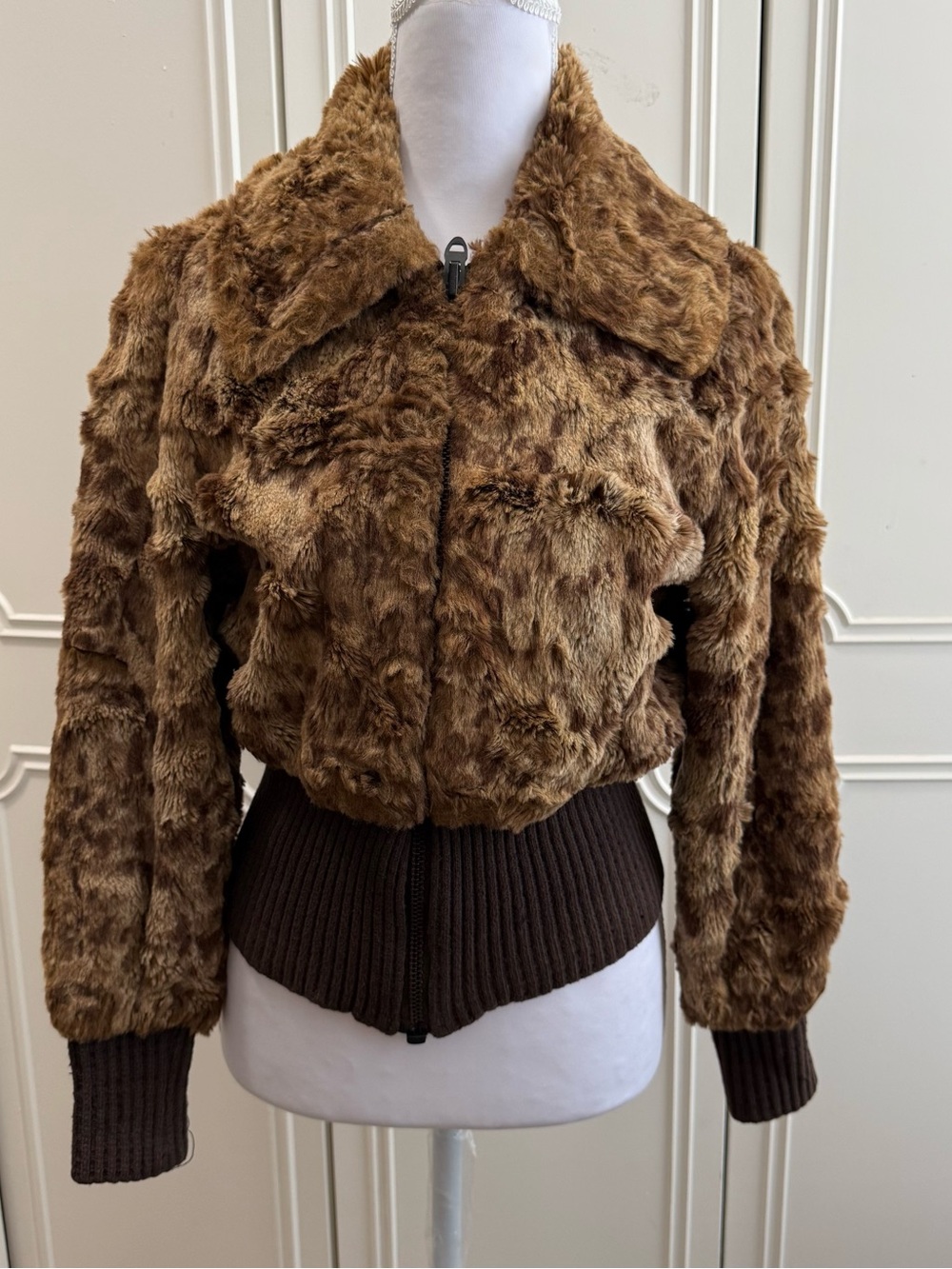Vintage American Bazaar Genuine Fur Bomber Jacket